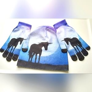 🧤🦄 Cute Set of Unicorn Cap & Conductive Unicorn Gloves 🦄🧤